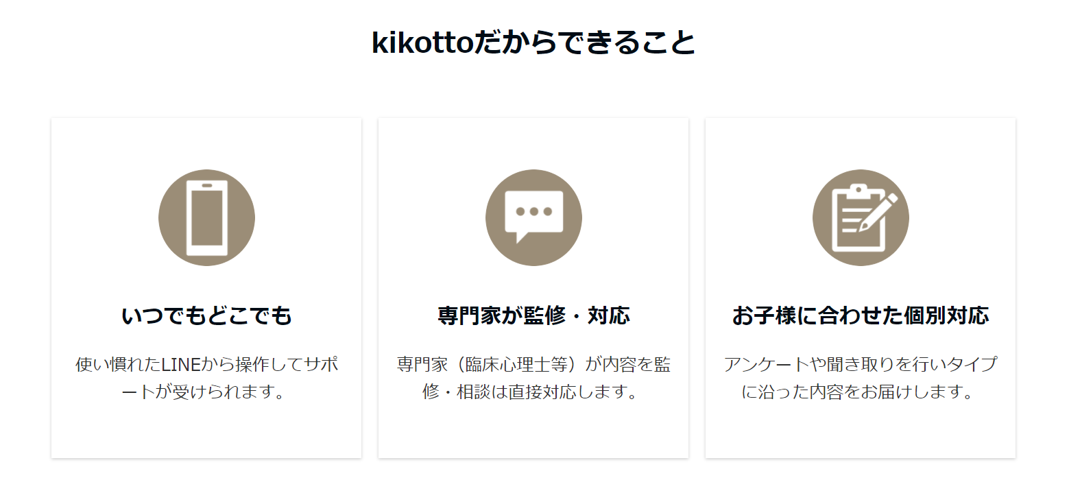オンライン発達相談サービス「kikotto」
