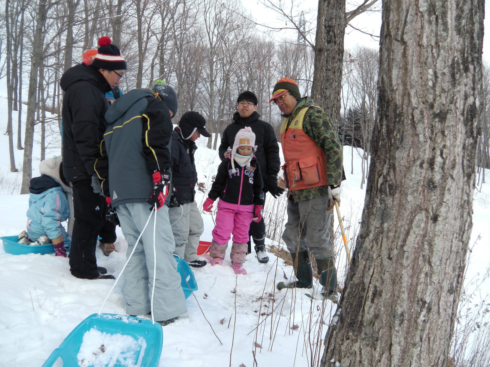 北海道での子どもの自然体験活動の様子